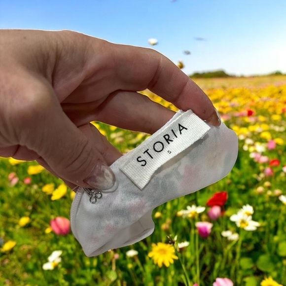 STORIA Floral Ruffle Romantic Frilly Midi Dress Tassel Ties Cottagecore Small - Picture 11 of 13